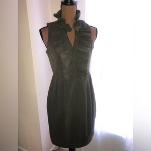 Marc New York Olive green dress w/ruffles